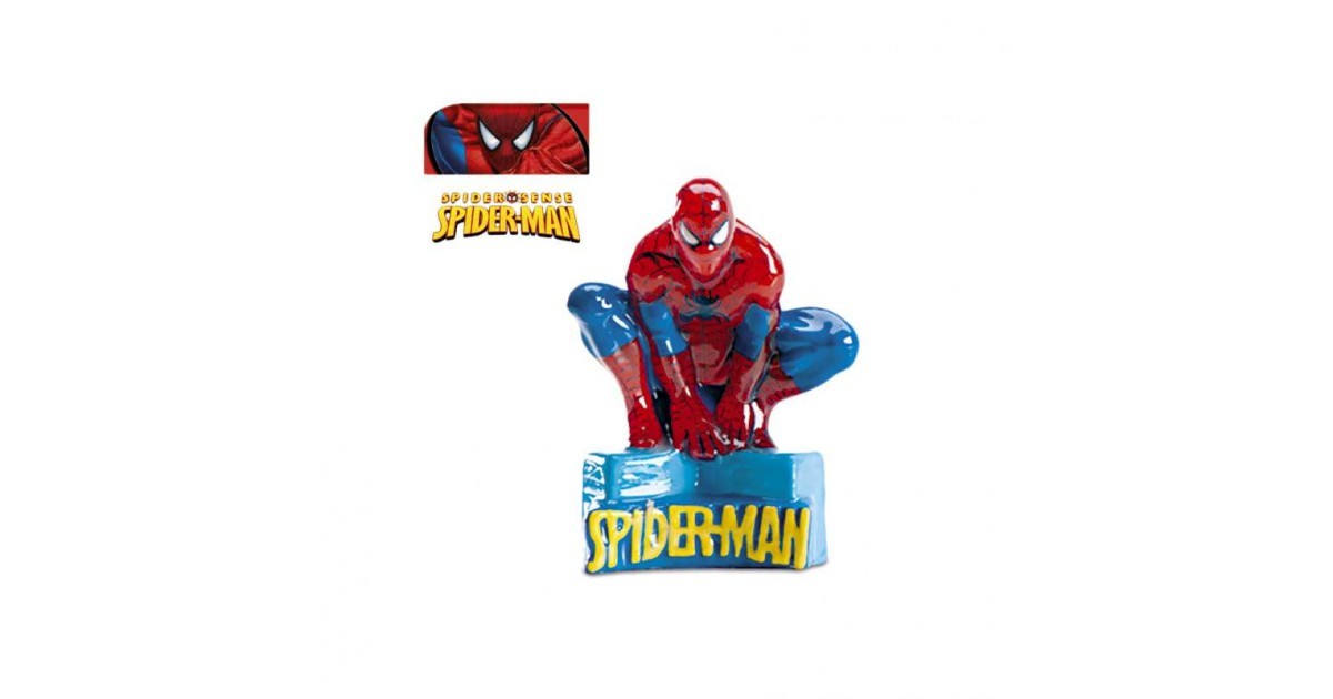 Bougie en forme de figurine Spiderman 8cm Dekora - Autre