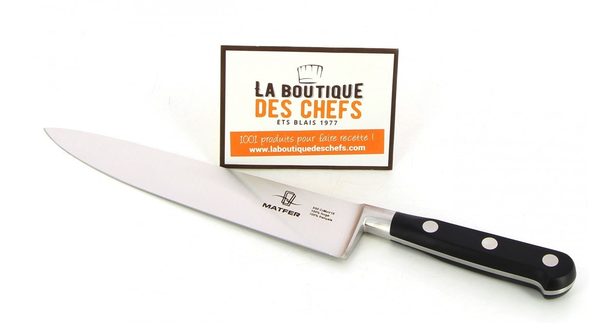 Couteau de cuisine ou éminceur forgé 20 cm - Matfer-Bourgeat
