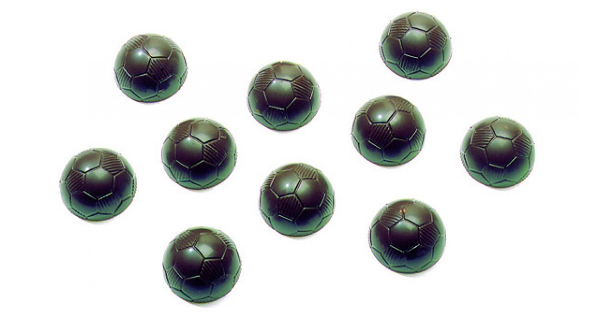 Moule chocolat sucettes Ballon de foot - 9 cavités 5 cm - Planète Gateau