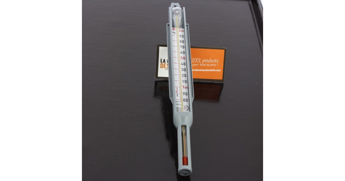 Thermomètre à sucre/confiseur sans mercure +80°C à +200°C
