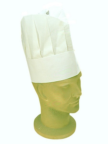 Jetables en papier plissé Chef Cap chapeau pour le Restaurant de