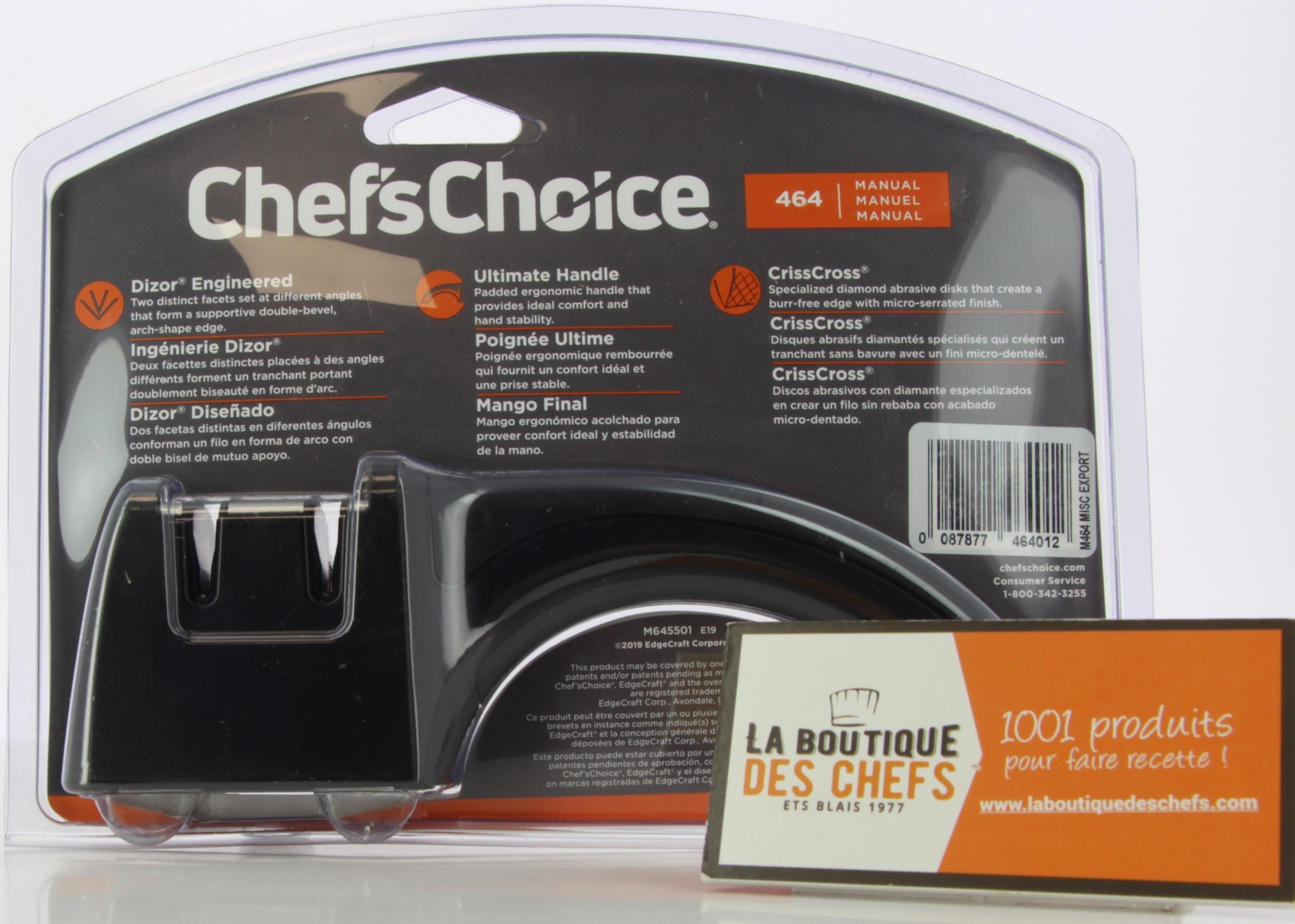 Aiguiseur couteaux à lame lisse ou dentée CC 464 - Chef's Choice