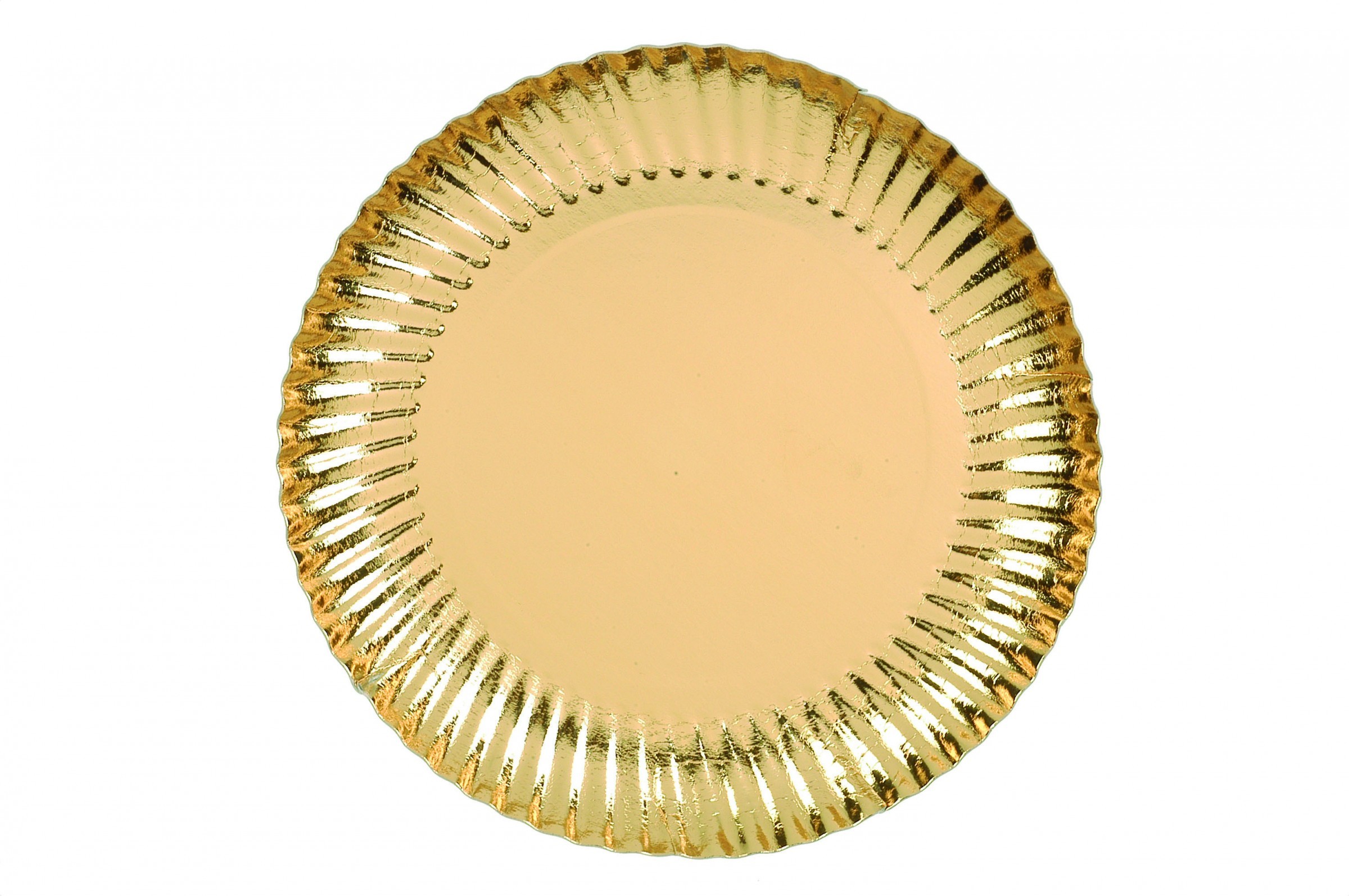 20 Petites assiettes en carton doré mat 18 cm - Vegaooparty