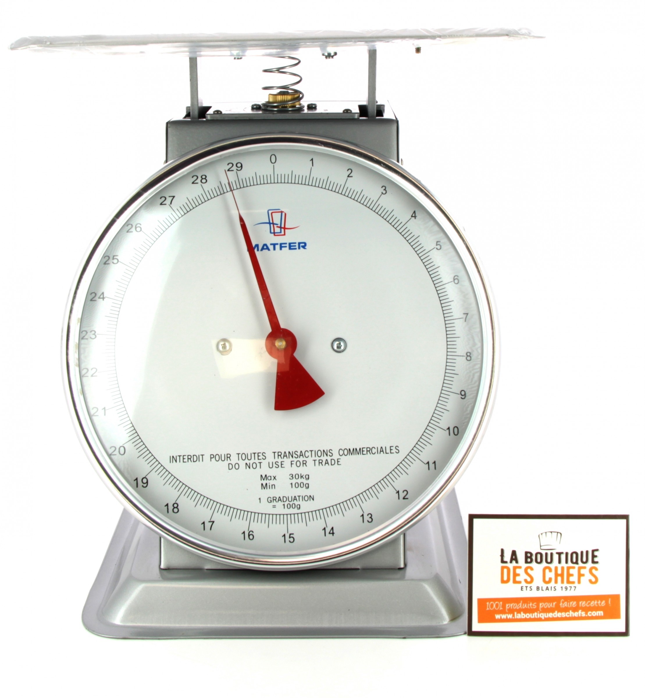 Balance mécanique de cuisine professionnelle à cadran. 30 kg, Matfer. -  Matfer-Bourgeat