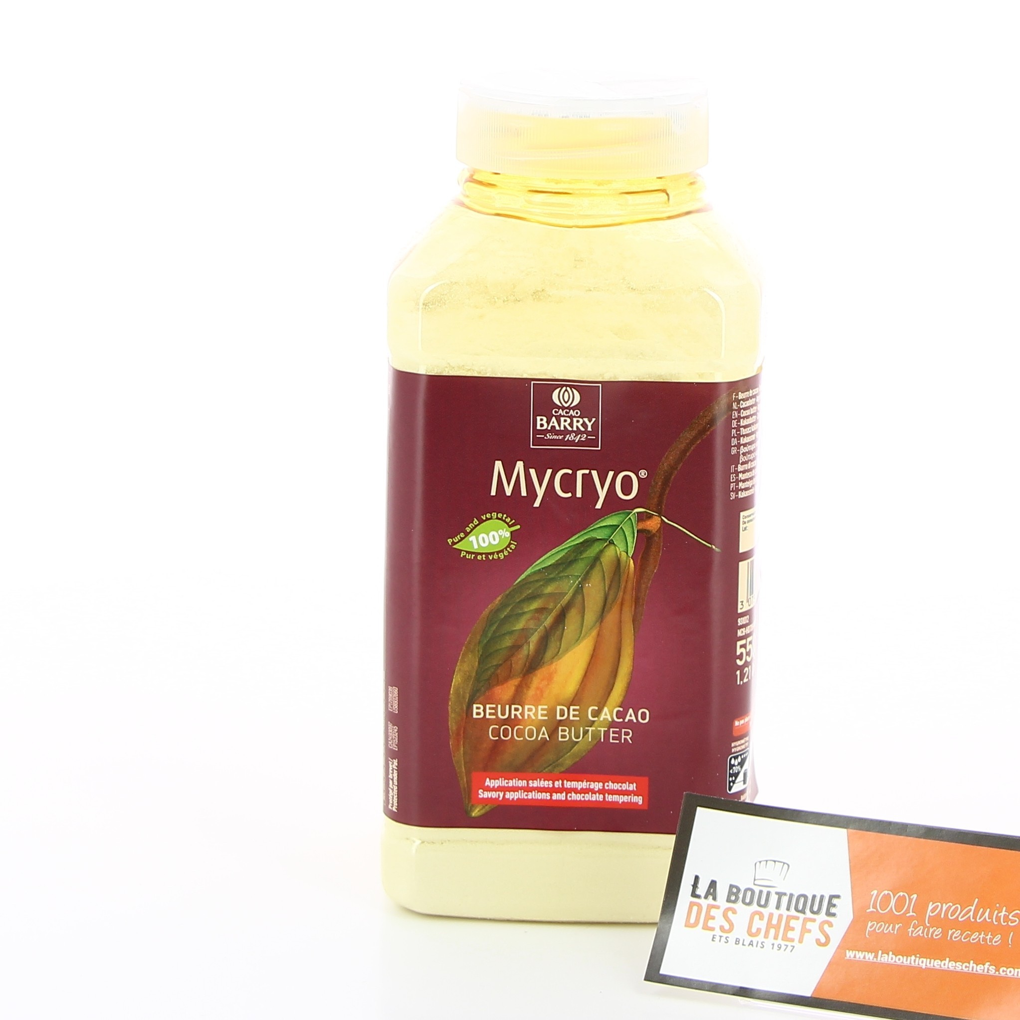 Beurre Mycryo par 550 g, en boite saupoudreuse. - Cacao Barry