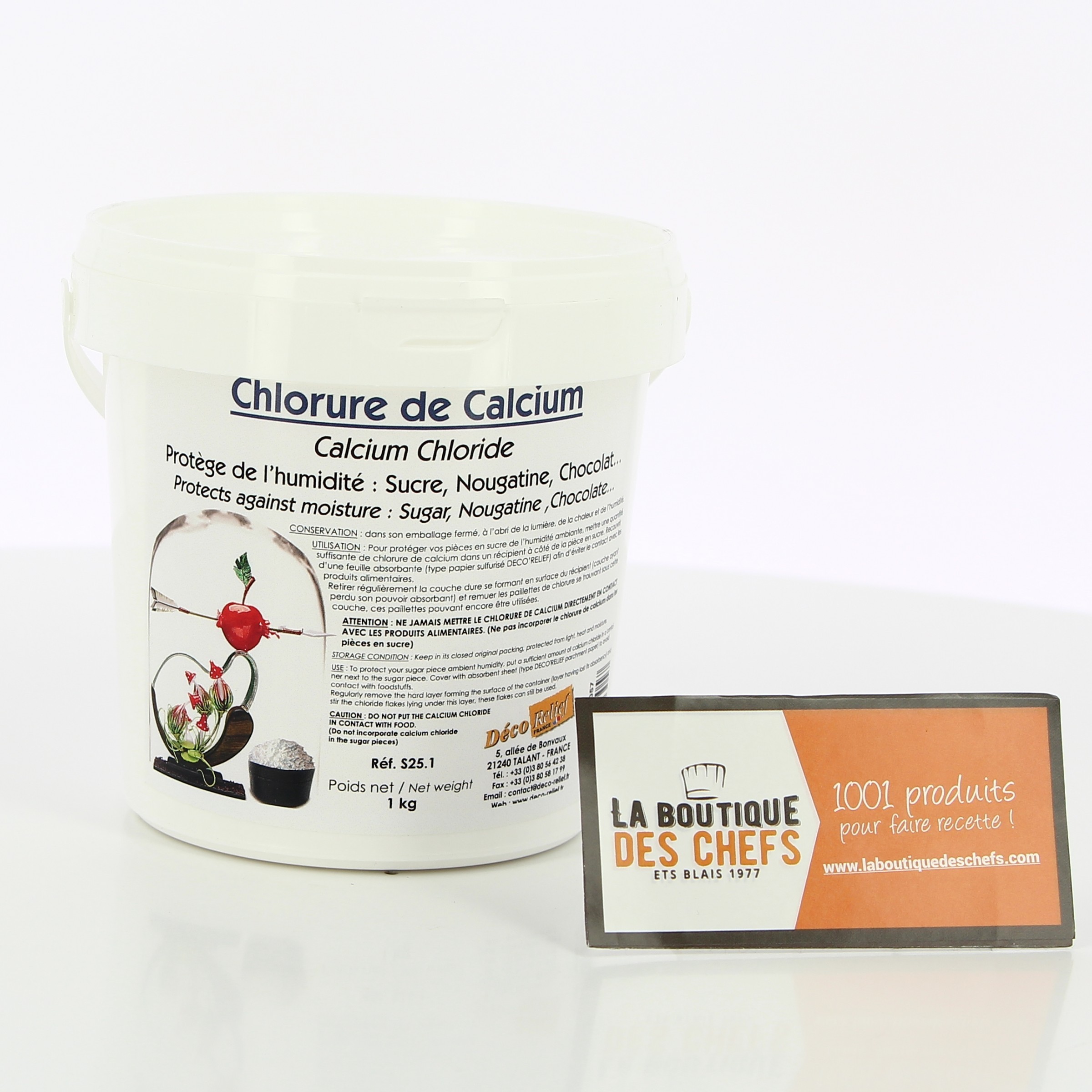 Chlorure de calcium en pot de 1 kg - Deco Relief