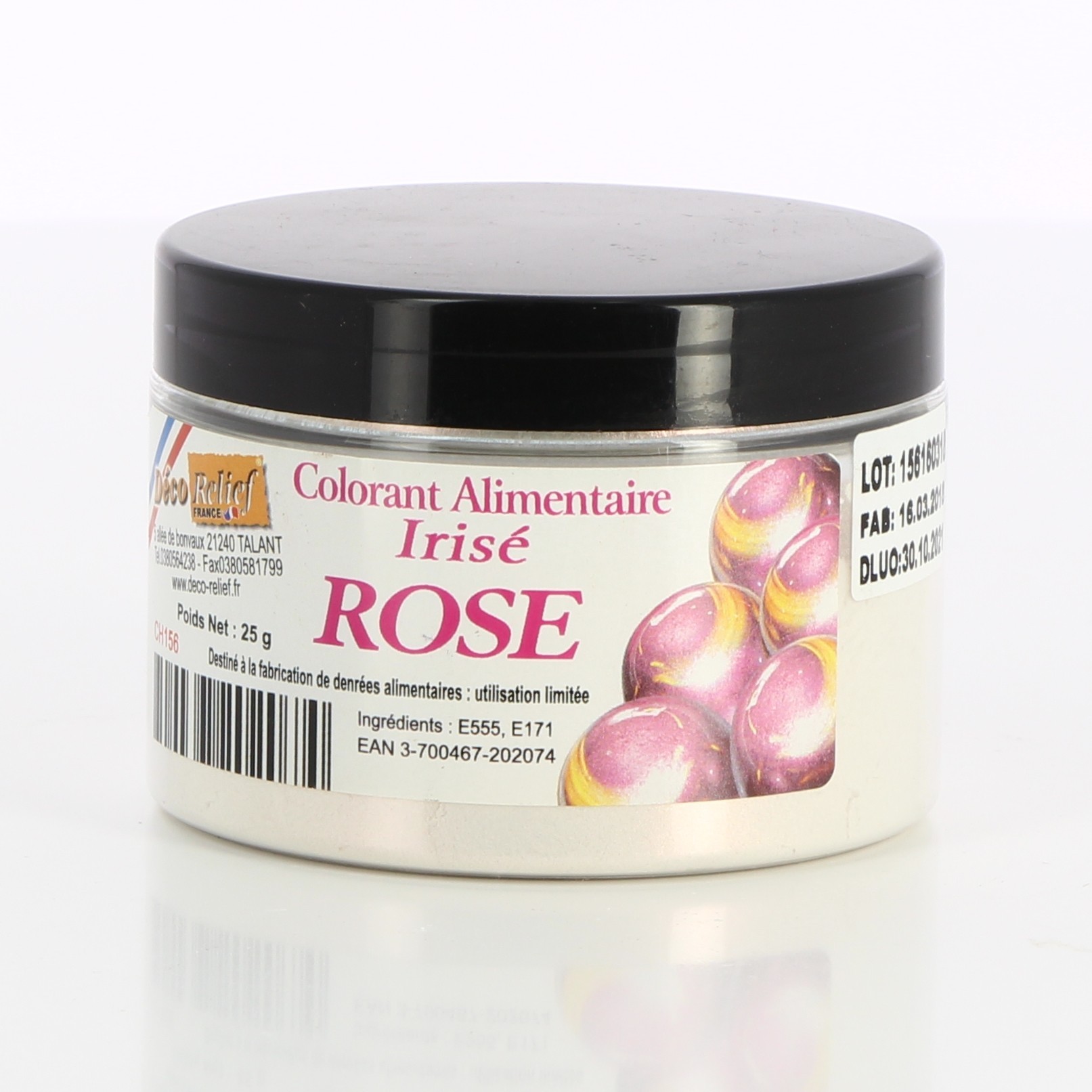 Colorant rose intense (poudre alimentaire) 50 g - Deco Relief