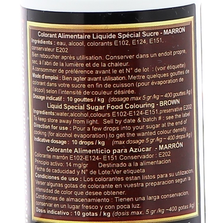 Colorant Alimentaire Liquide Noir - Spécial Aérographe - 125mL