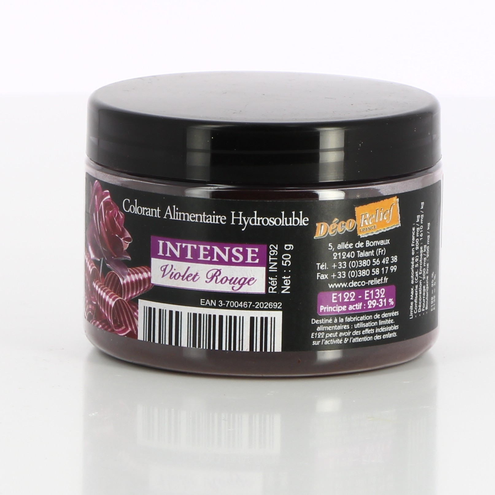 Colorant violet-rouge intense (poudre alimentaire) 50 g - Deco Relief
