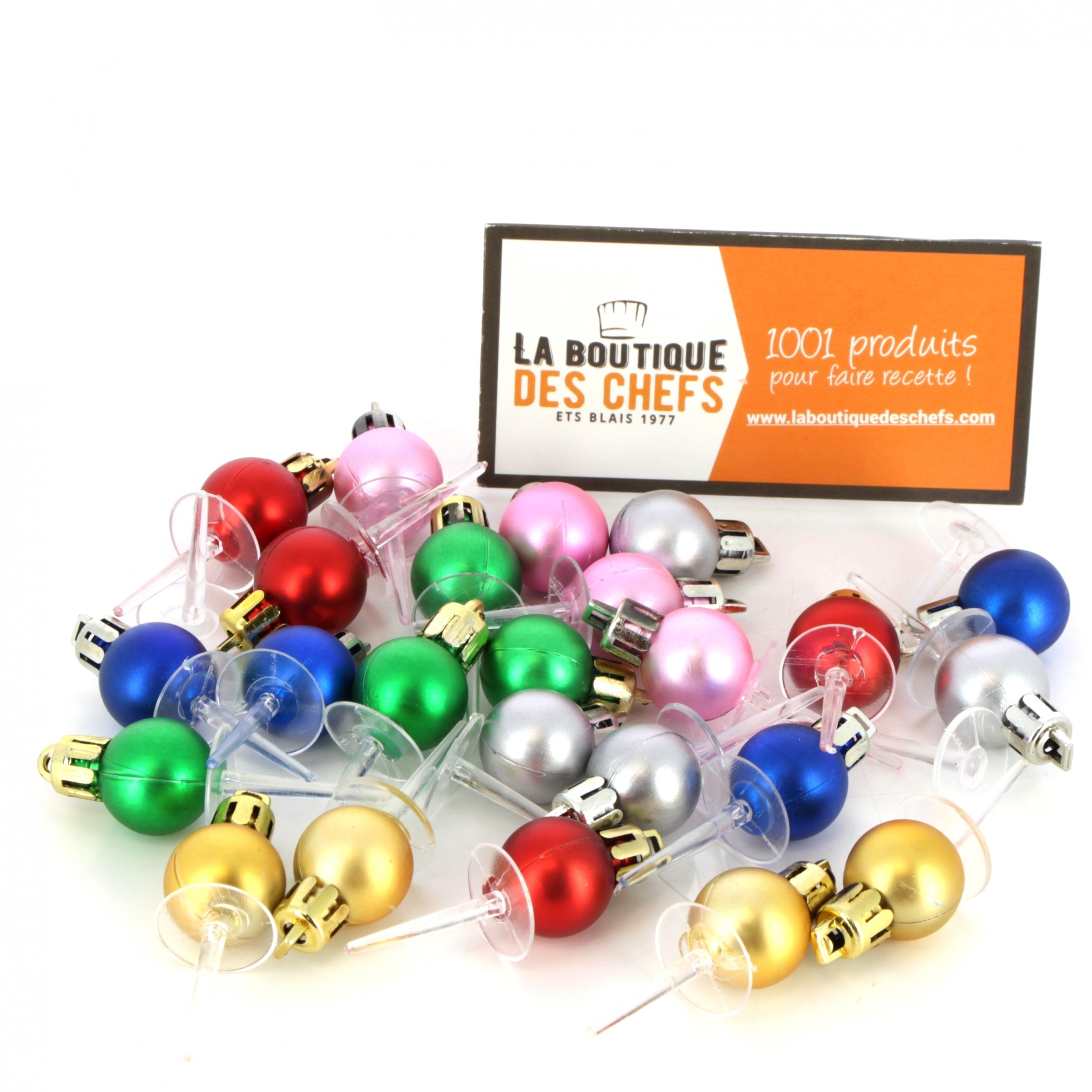 Kit bûche pâtissière - Boules de Noël