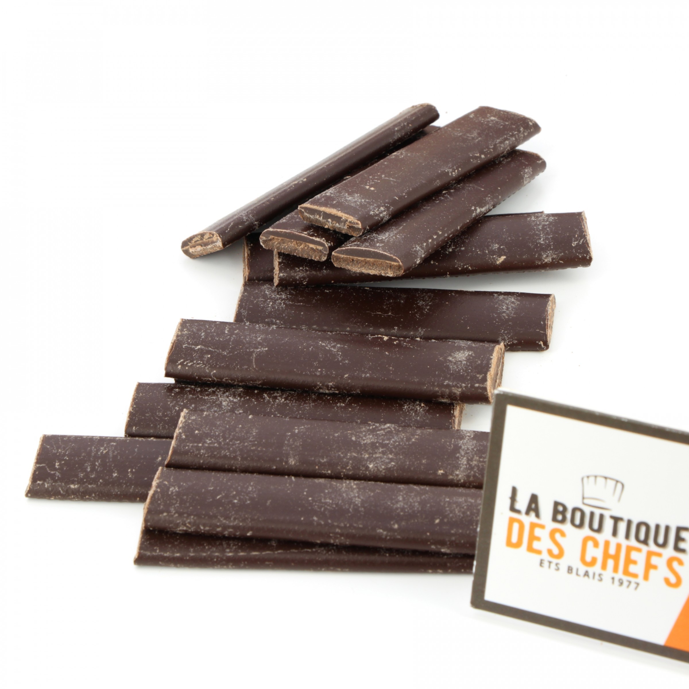 Maxi bâtons de chocolat noir de boulanger - 7.8 cm par 2 cm - Cacao Barry