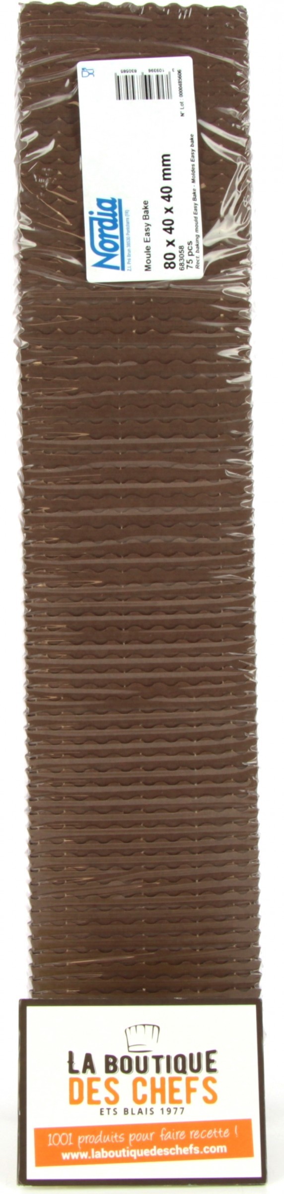 Moule à gâteau rectangulaire jetable carton 10 x 8 cm (x60) - Nordia