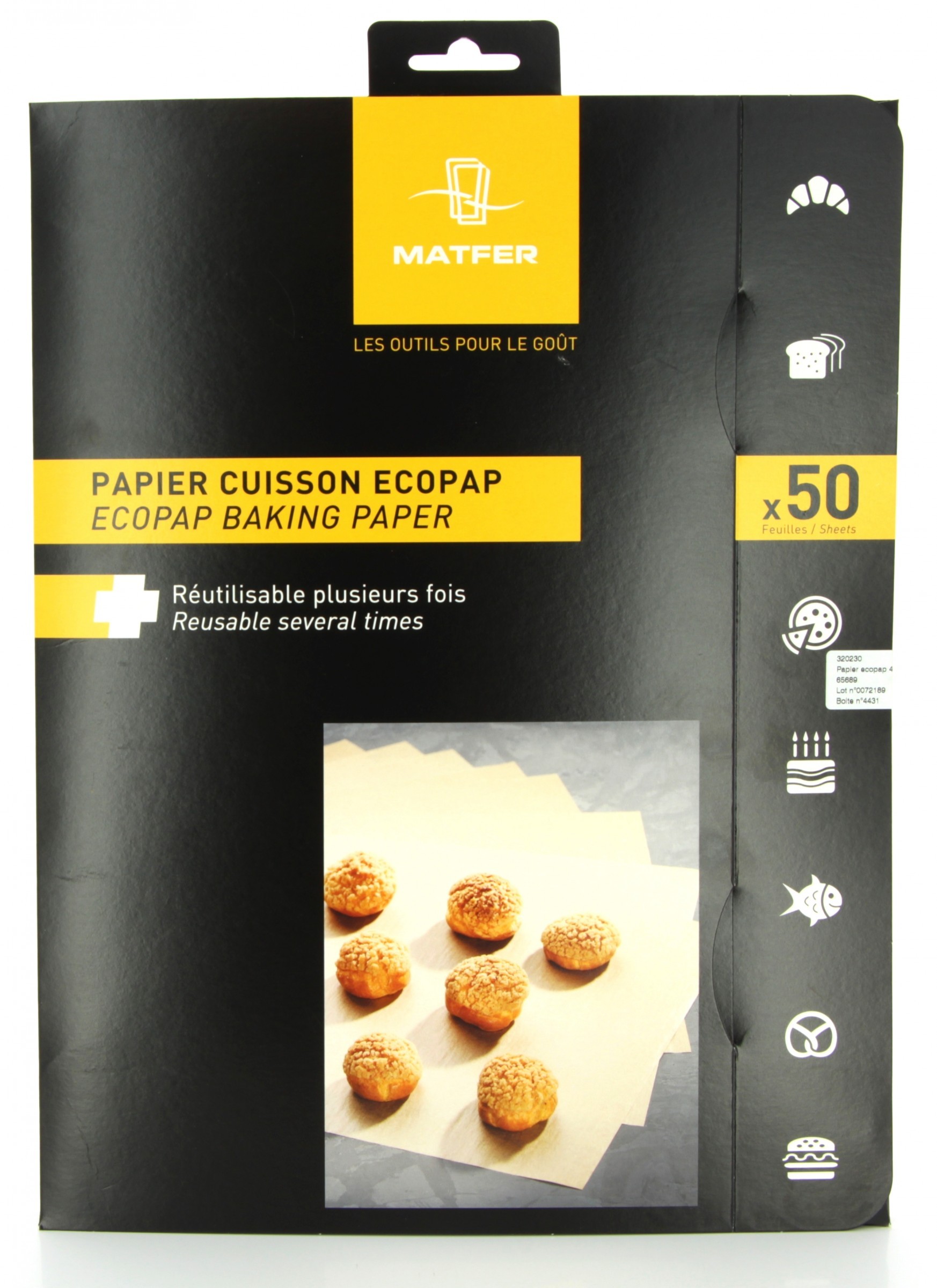 Papier cuisson ECOPAP anti-adhérent 40x30 cm, Par 50 feuille - Flo