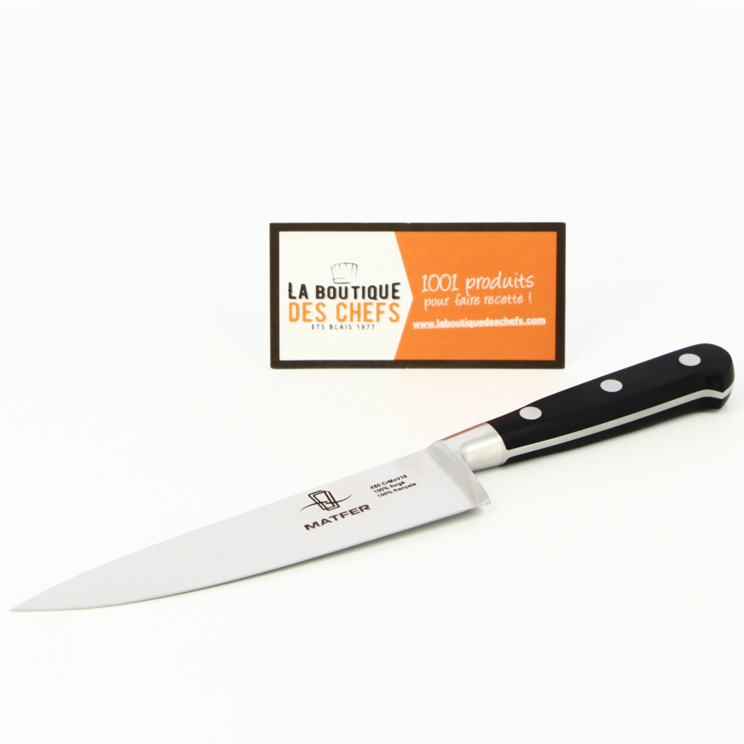Petit couteau de cuisine ou éminceur forgé 15 cm - Matfer-Bourgeat