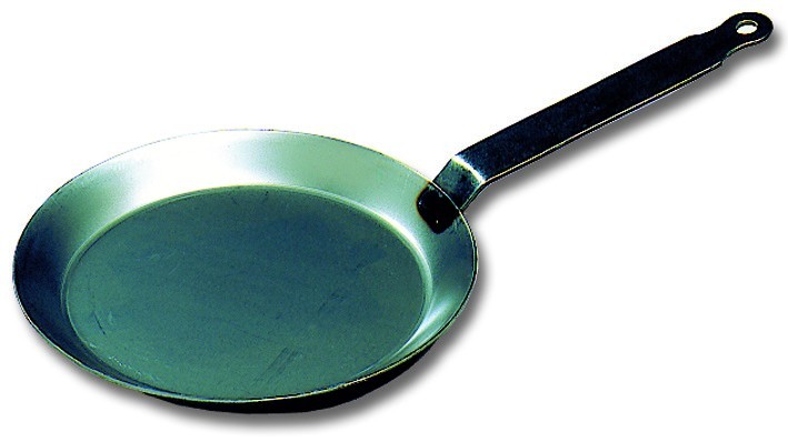 Grande poêle à crêpes / pancake en acier ronde Ø 24 cm - Matfer