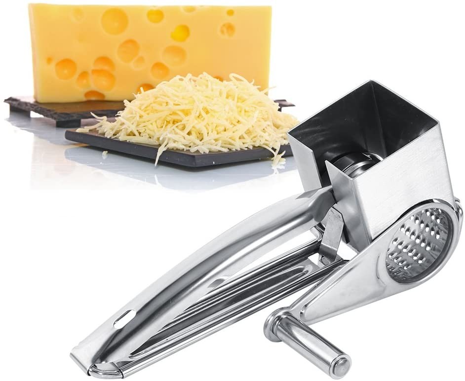 Râpe à fromage Inox avec manivelle - Mandolines et accesssoires - Décomania