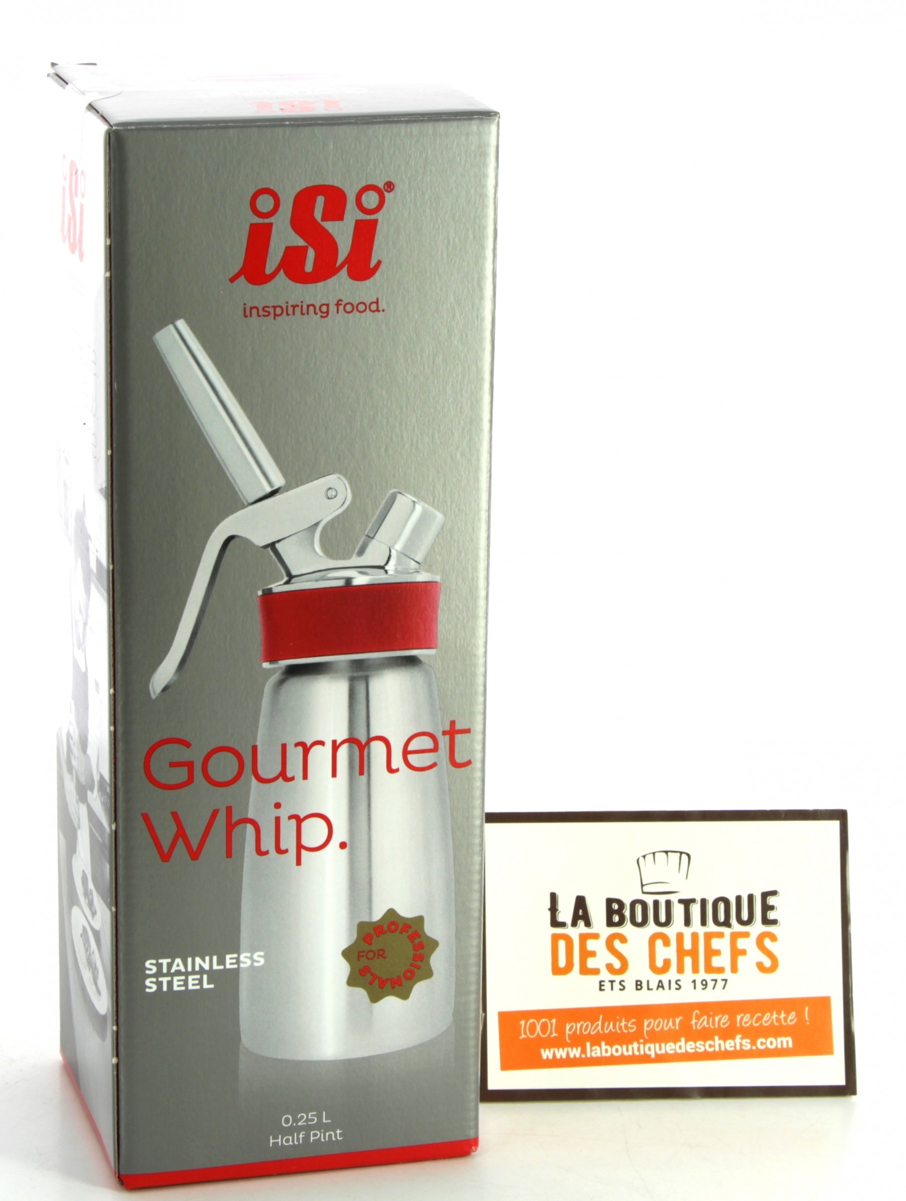 Siphon Inox 25 cl GOURMET WHIP Isi -  - achat, acheter,  vente
