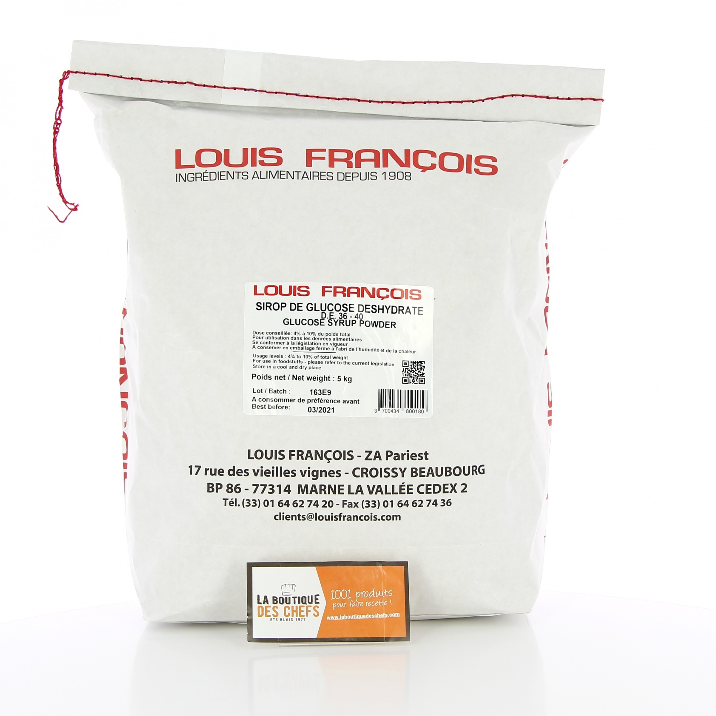 Sirop de glucose atomisé 5kg - Louis François
