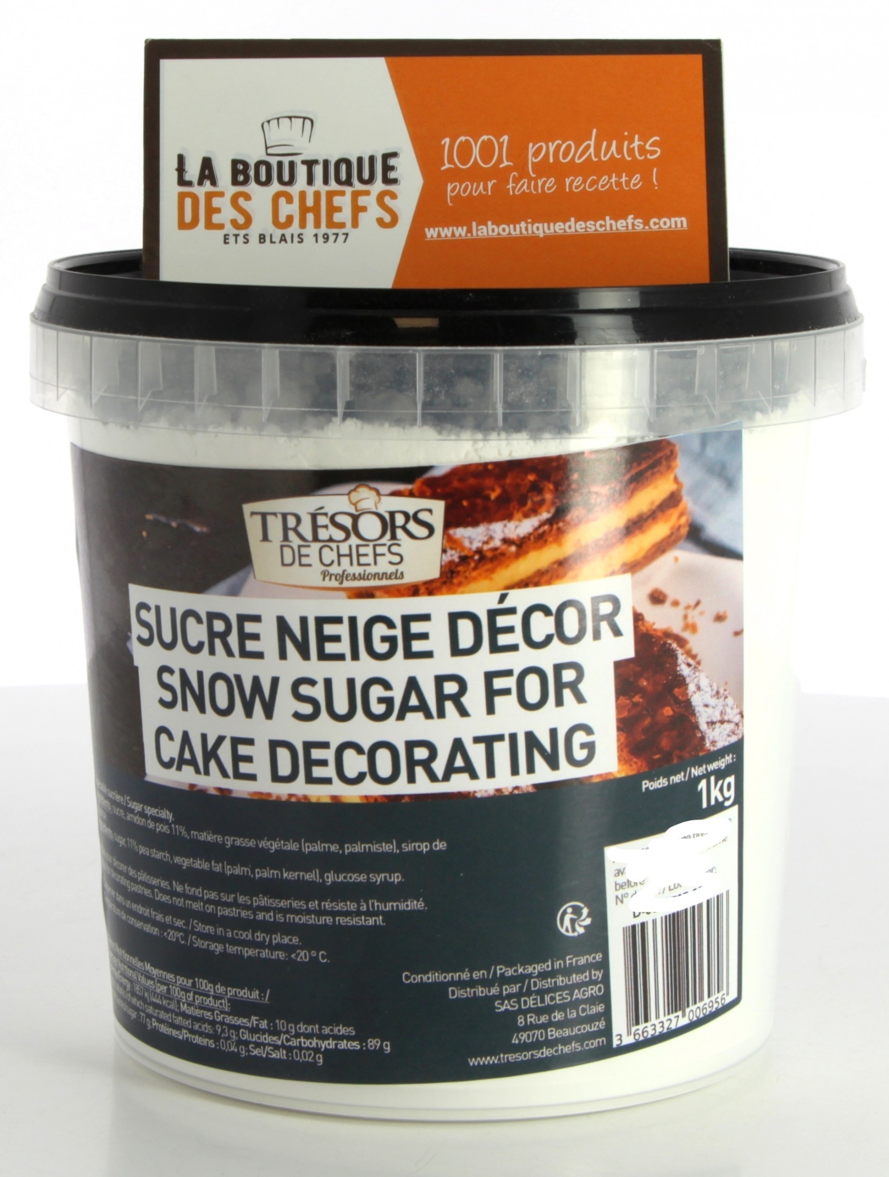 Sucre glace spécial décor neige 250 g - Patisdécor