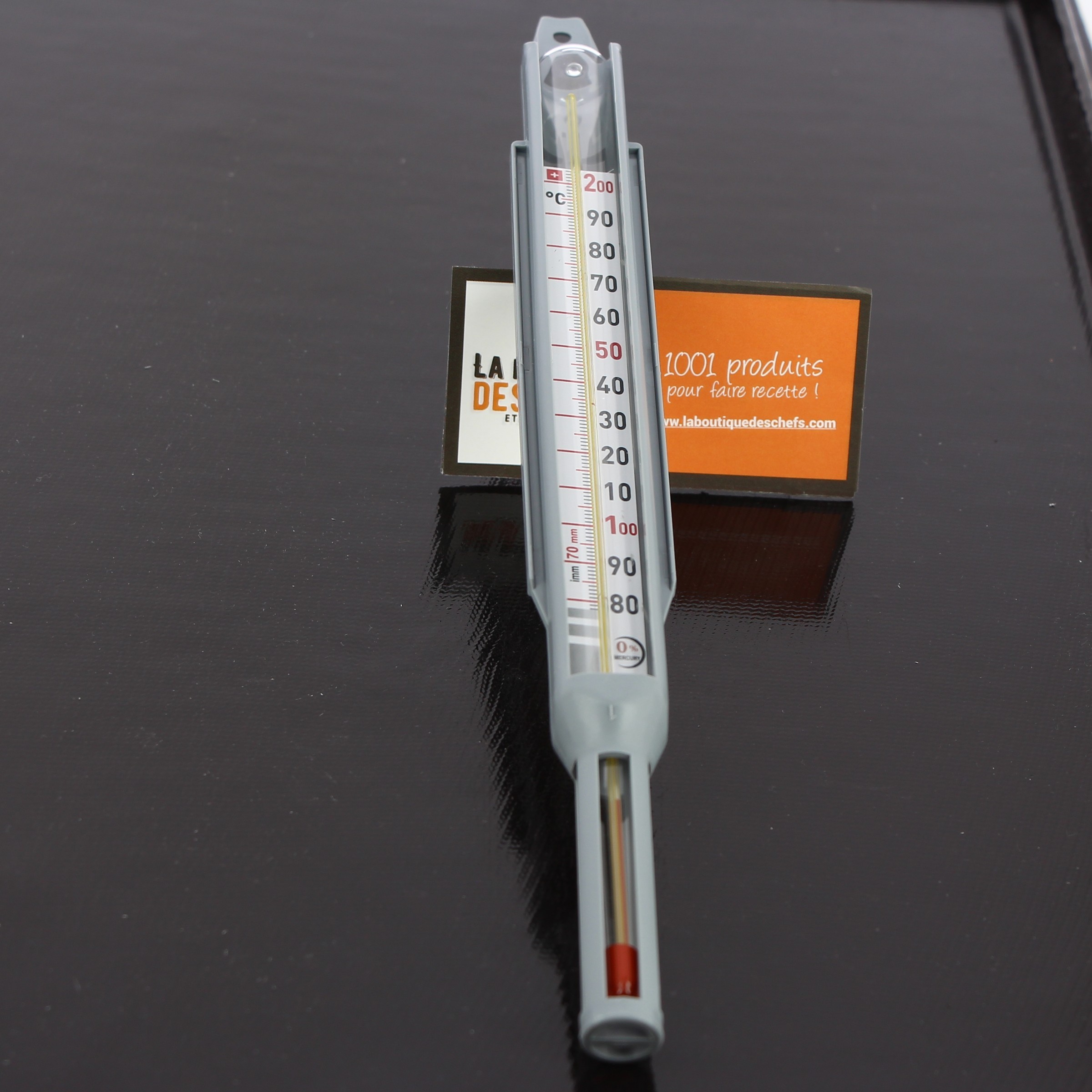 Thermomètre à sucre/confiseur sans mercure +80°C à +200°C - Matfer