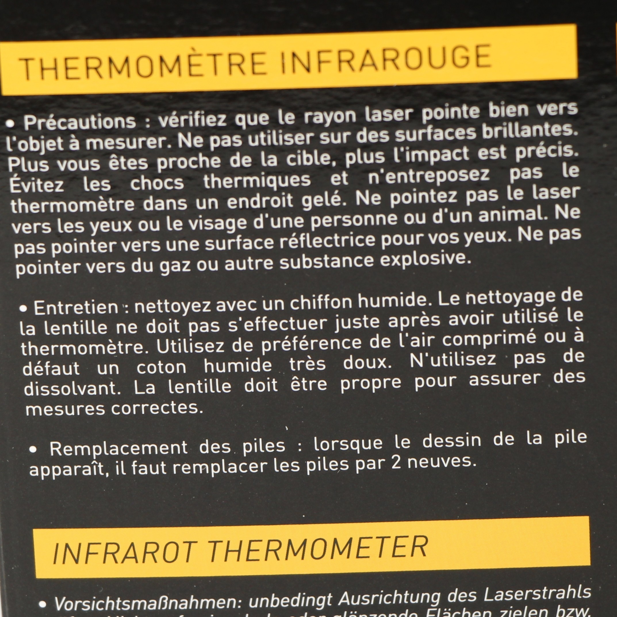 Thermomètre alimentaire infra-rouge à visée laser. Matfer. - Matfer-Bourgeat