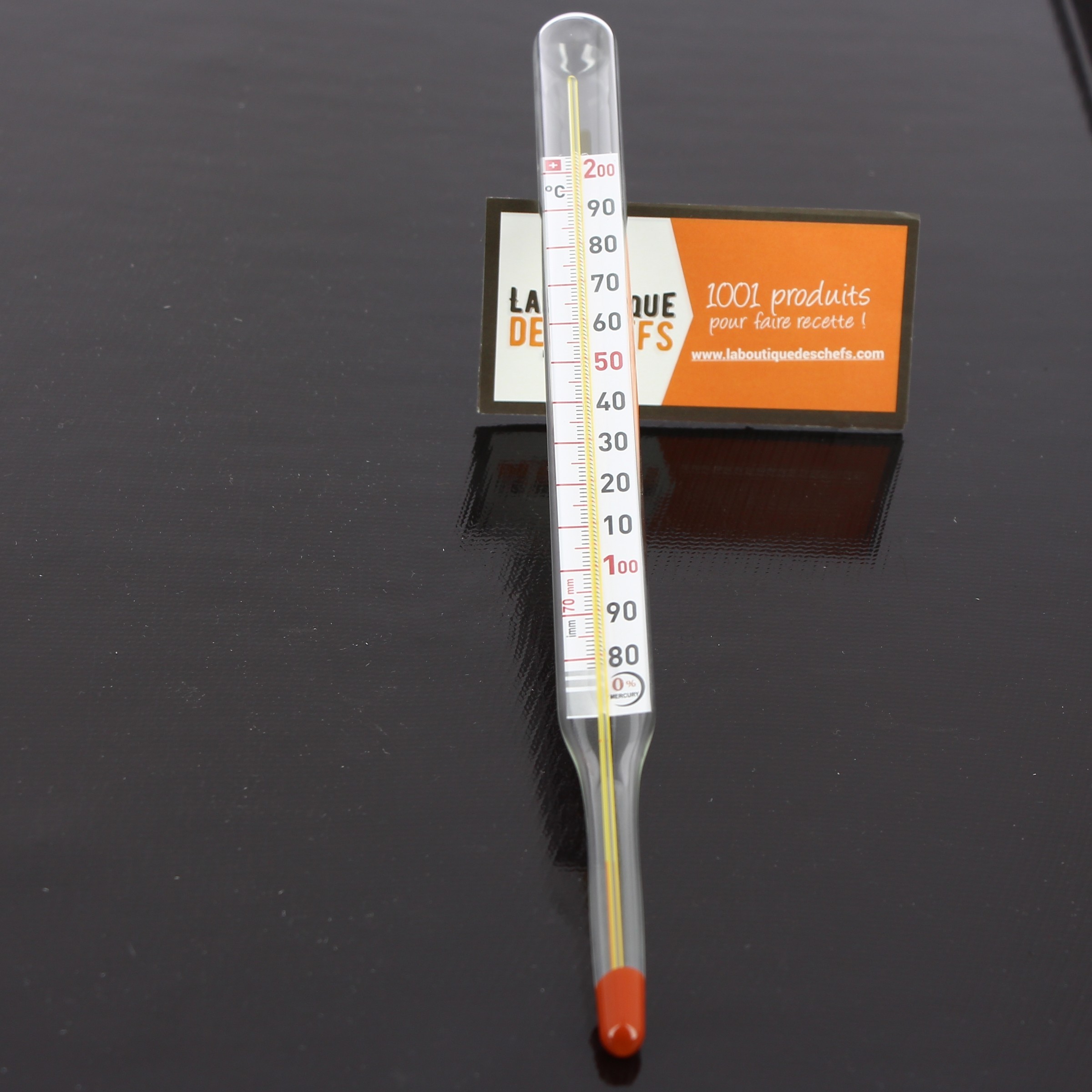 Recharge pour thermomètre confiseur sans gaine sans mercure +80°C