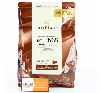 Callebaut Chocolat au lait Callets pour fontaines 37,8% sac 2,5 kg | bol