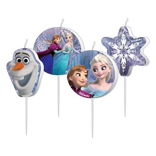 Bougies Reine des neiges Disney lot de 4 pièces