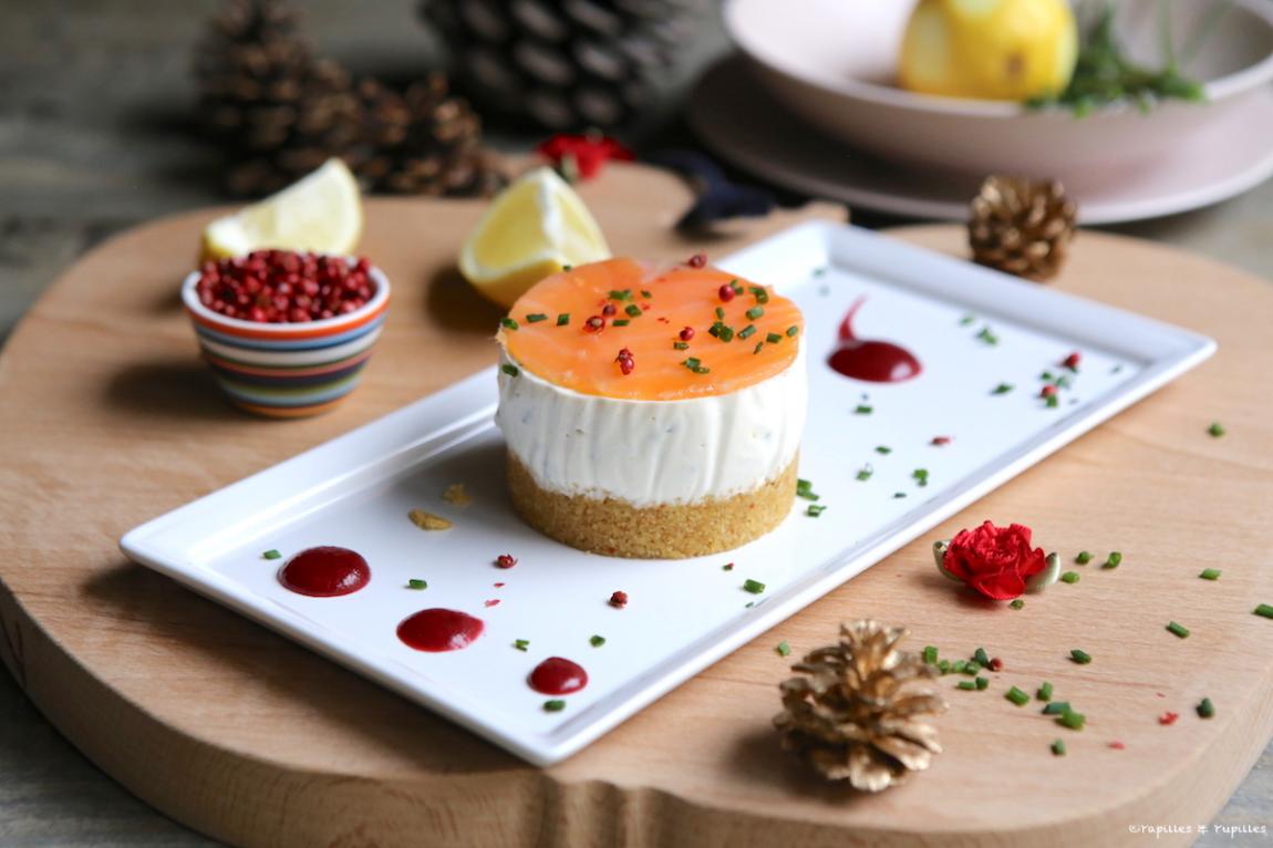 Cheesecake au saumon fumé par Papilles & Pupilles