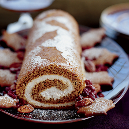 Bûche de Noël au pain d'épices : Recette de Bûche de Noël au pain