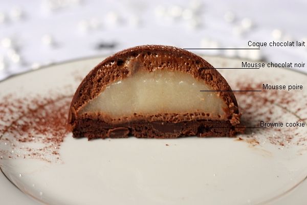 dome poire chocolat