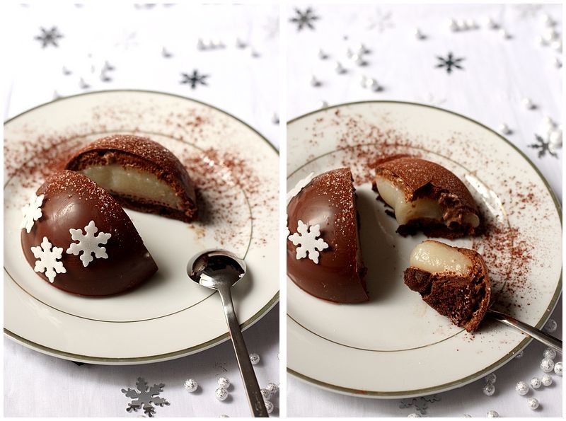 dome poire chocolat